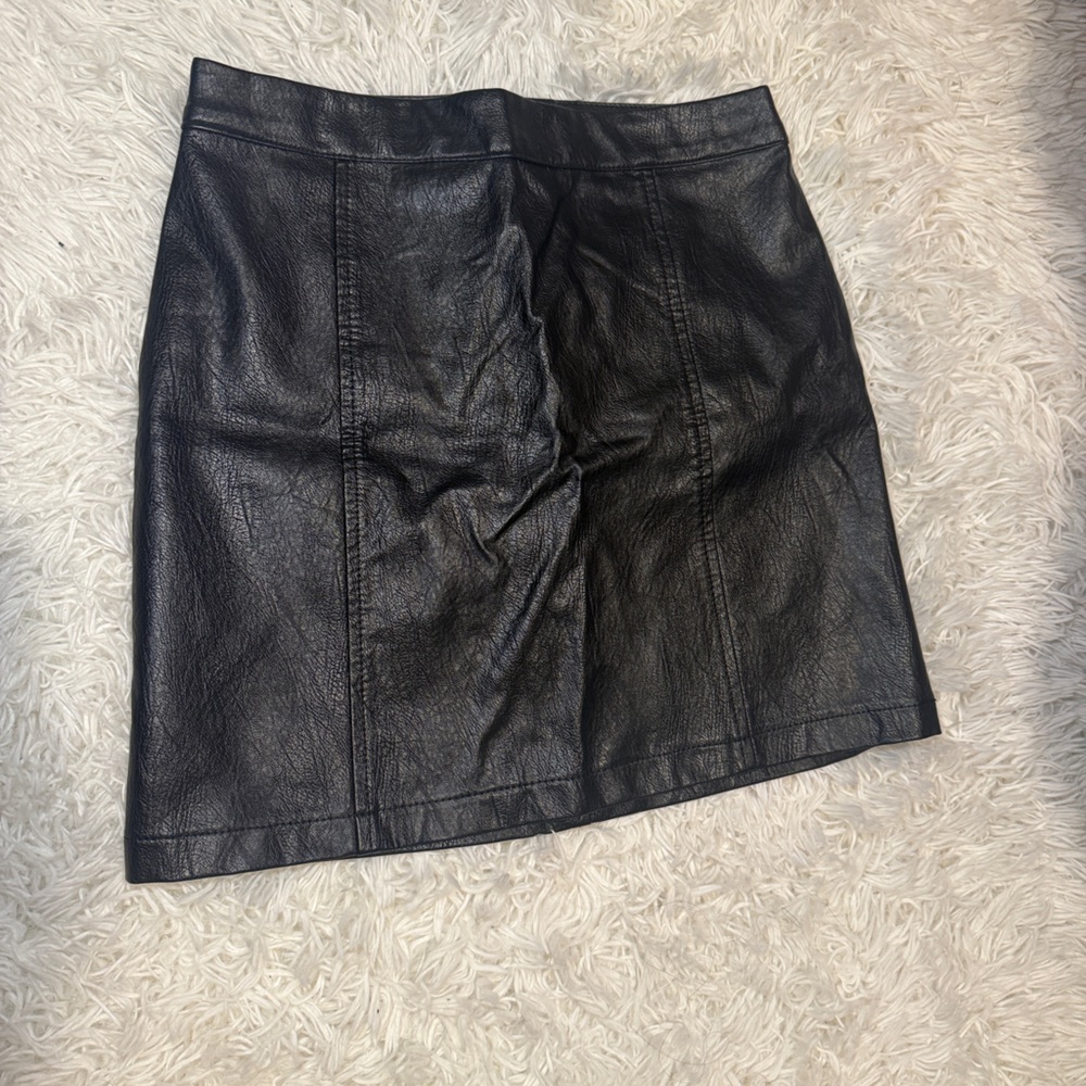 Black Leather Women's Shorts